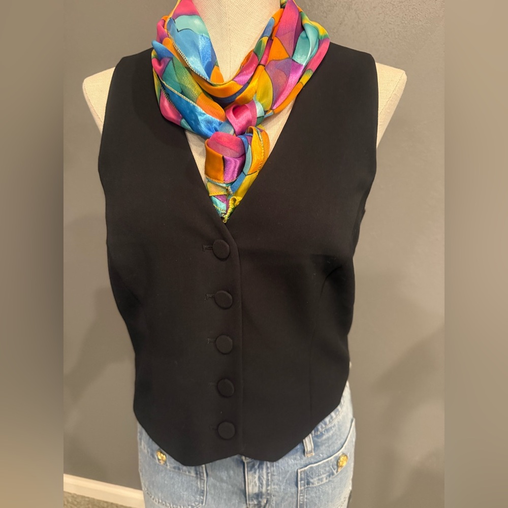 J. Crew Factory Black Women’s Button-Front Vest